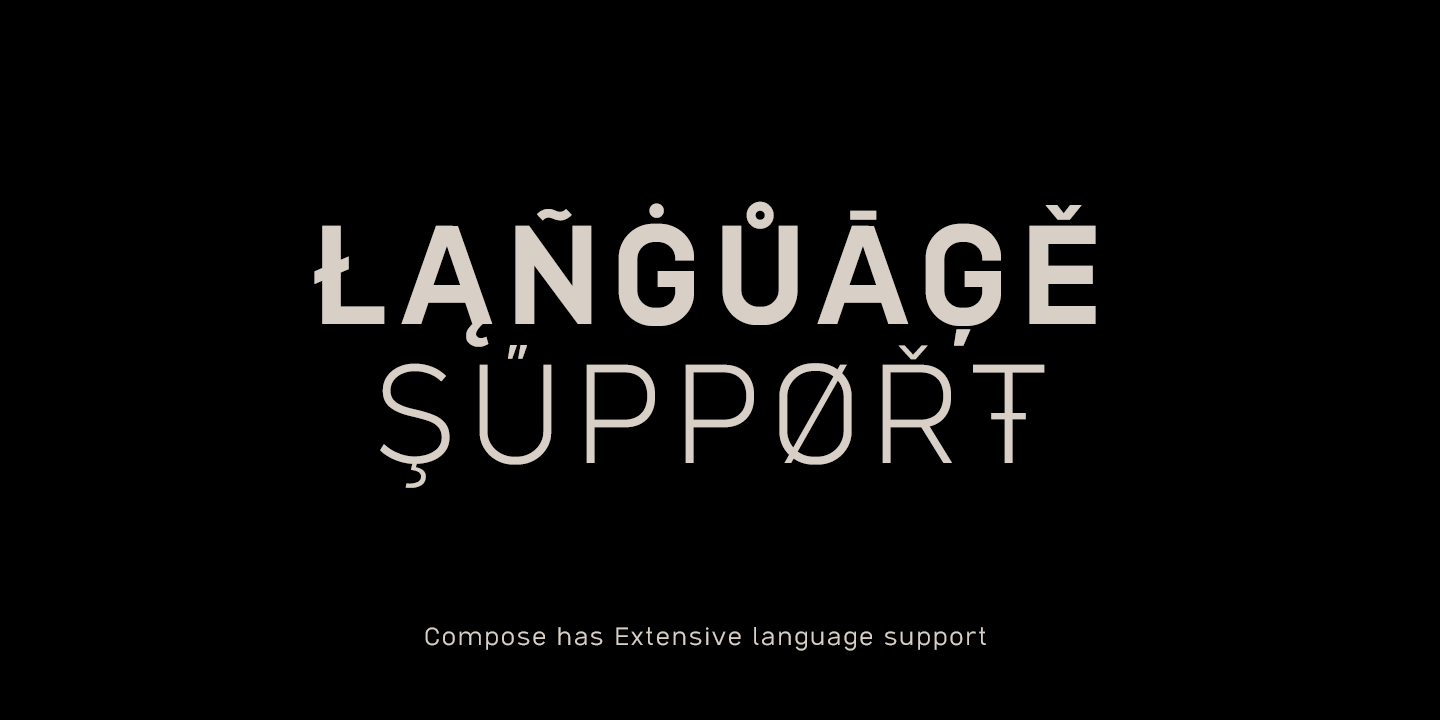 Beispiel einer Compose Black-Schriftart